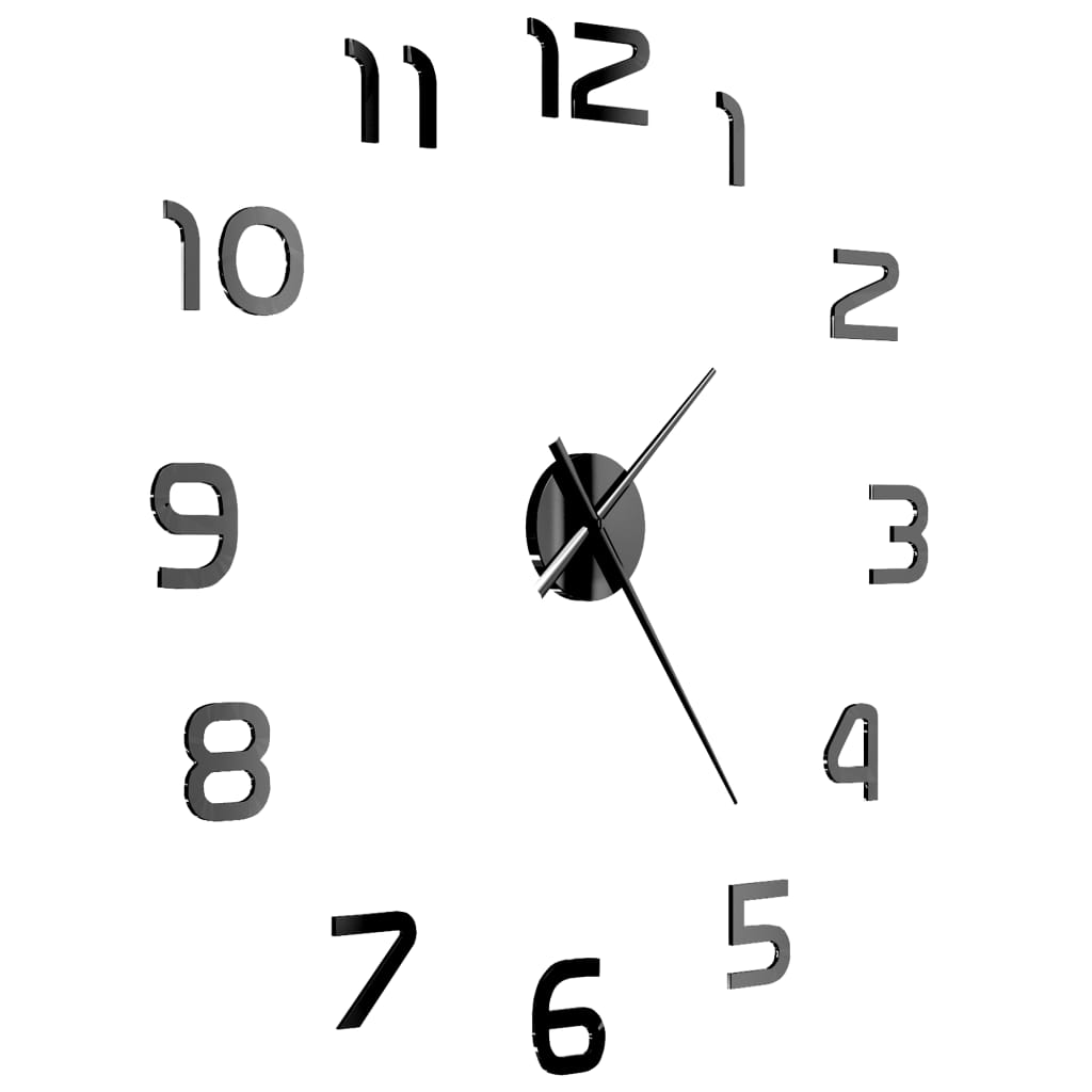 8718475589907_g_en_hd_2 vidaXL 3D Wall Clock Modern Design 100 cm XXL Black - Image 4