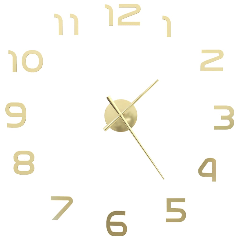 8718475589914_g_en_hd_1 vidaXL 3D Wall Clock Modern Design 100 cm XXL Gold - Image 2