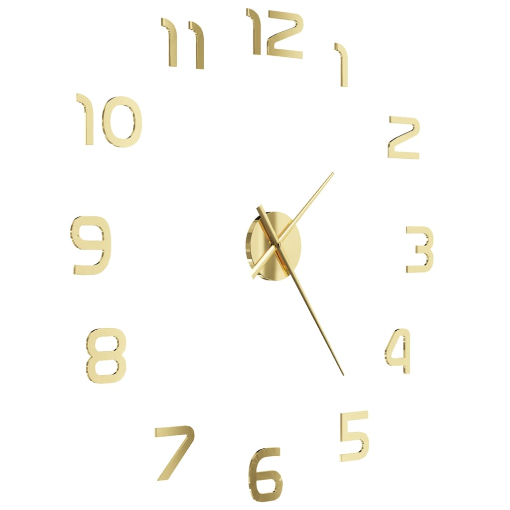 8718475589914_g_en_hd_2 vidaXL 3D Wall Clock Modern Design 100 cm XXL Gold - Image 3
