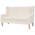 vidaXL Sofa Set 2 Pieces Fabric Cream White - Image 2