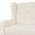 vidaXL Sofa Set 2 Pieces Fabric Cream White - Image 8