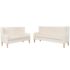 vidaXL Sofa Set 2 Pieces Fabric Cream White