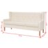 vidaXL Sofa Set 2 Pieces Fabric Cream White - Image 12