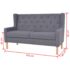 vidaXL Sofa Set 2 Pieces Fabric Grey - Image 11