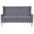 vidaXL Sofa Set 2 Pieces Fabric Grey - Image 3