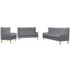 vidaXL Sofa Set 3 Pieces Fabric Grey