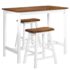 vidaXL Bar Table and Stool Set 3 Pieces Solid Wood - Image 2