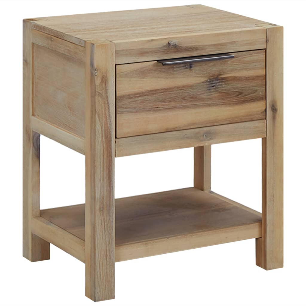 8718475590361_a_en_hd_1 vidaXL Nightstand with Drawer 40x30x48 cm Solid Acacia Wood - Image 1