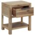 vidaXL Nightstand with Drawer 40x30x48 cm Solid Acacia Wood - Image 2