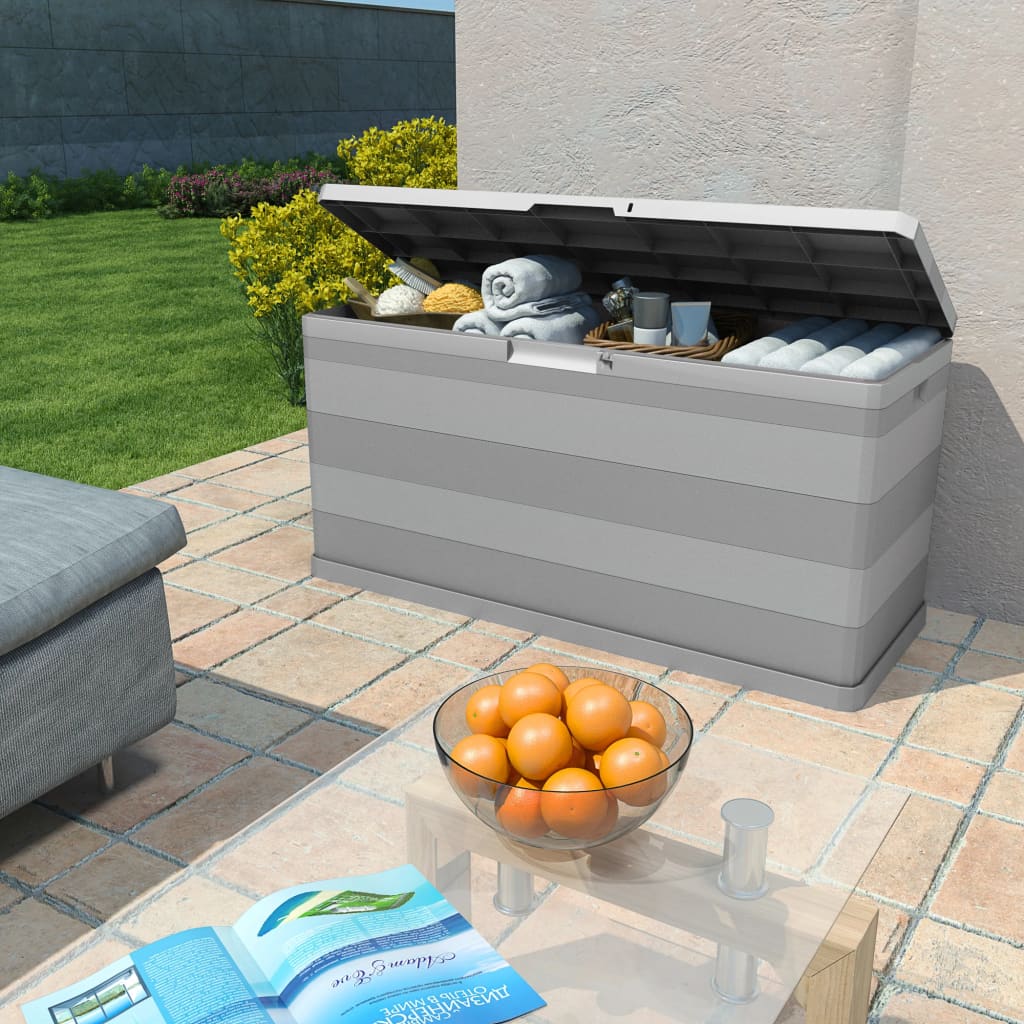 8718475590477_g_en_hd_1 vidaXL Garden Storage Box Grey 117x45x56 cm - Image 2