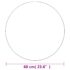 vidaXL Wall Mirror 60 cm Round Glass - Image 7