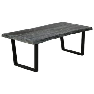 vidaXL Coffee Table Solid Mindi Wood 102x56x41 cm Grey