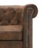 vidaXL L-shaped Chesterfield Sofa Artificial Suede Leather Brown - Image 4