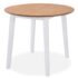 vidaXL Dining Set 3 Pieces MDF and Rubberwood White - Image 2