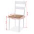 vidaXL Dining Set 3 Pieces MDF and Rubberwood White - Image 8