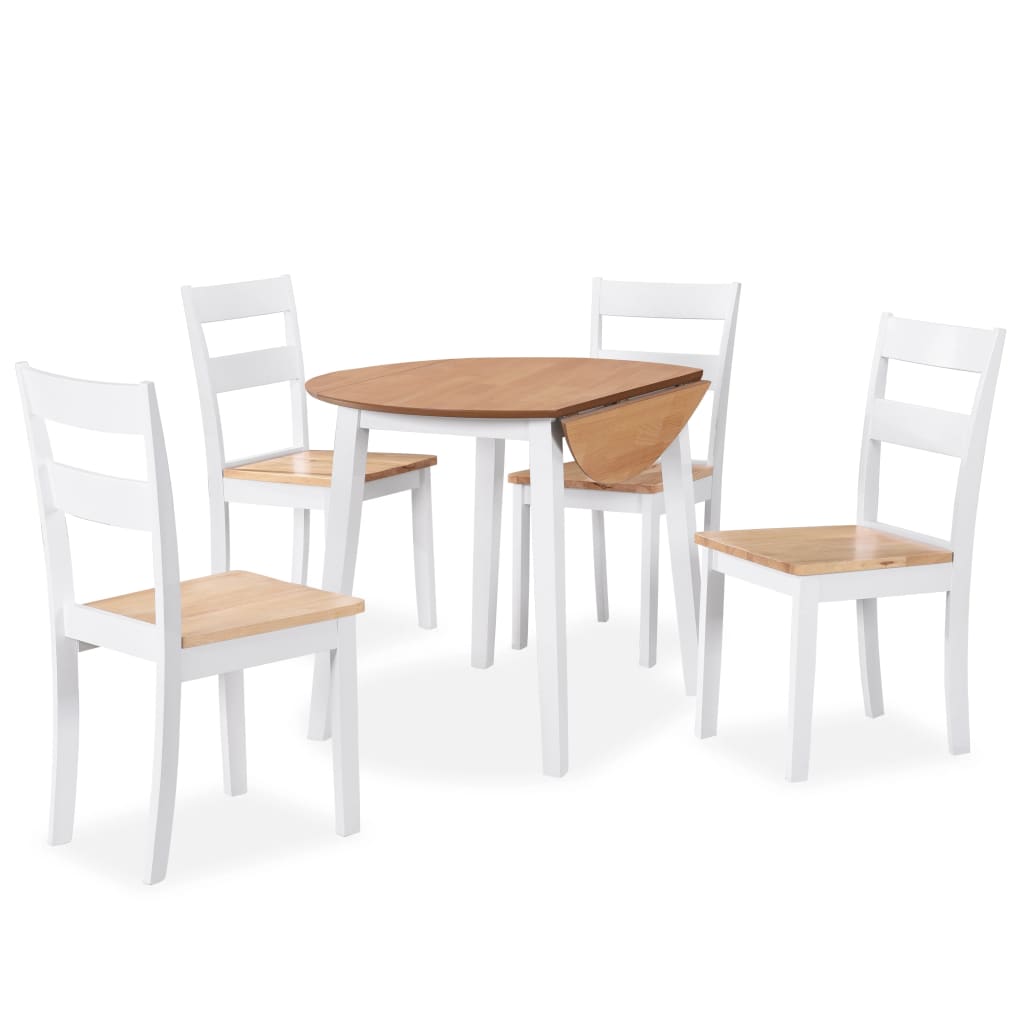 8718475592198_a_en_hd_1 vidaXL Dining Set 5 Pieces MDF and Rubberwood White - Image 1