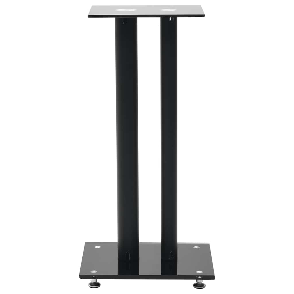 8718475592877_g_en_hd_2 vidaXL Speaker Stands 2 pcs Tempered Glass 2 Pillars Design Black - Image 3
