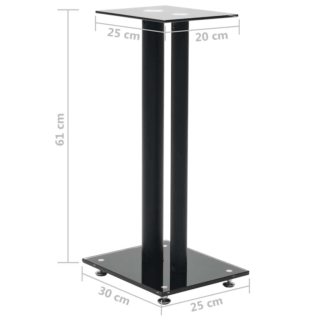 8718475592877_g_en_hd_6 vidaXL Speaker Stands 2 pcs Tempered Glass 2 Pillars Design Black - Image 7