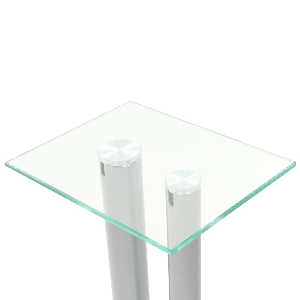 8718475592884_g_en_hd_3 vidaXL Speaker Stands 2 pcs Tempered Glass 2 Pillars Design Silver - Image 4