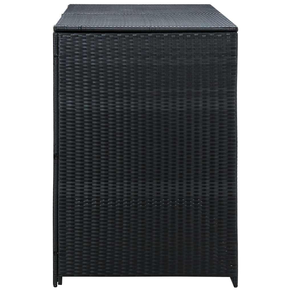 8718475592891_g_en_hd_5 vidaXL Double Wheelie Bin Shed Poly Rattan Black 148x80x111 cm - Image 7