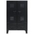 vidaXL Wardrobe Metal Industrial Style 67x35x107 cm Black - Image 2