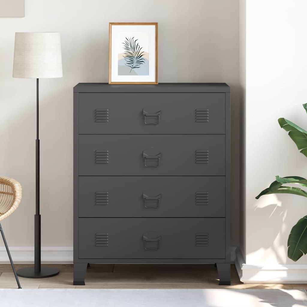 8718475593942_g_en_hd_1 vidaXL Chest of Drawers Metal Industrial Style 78x40x93 cm Black - Image 4