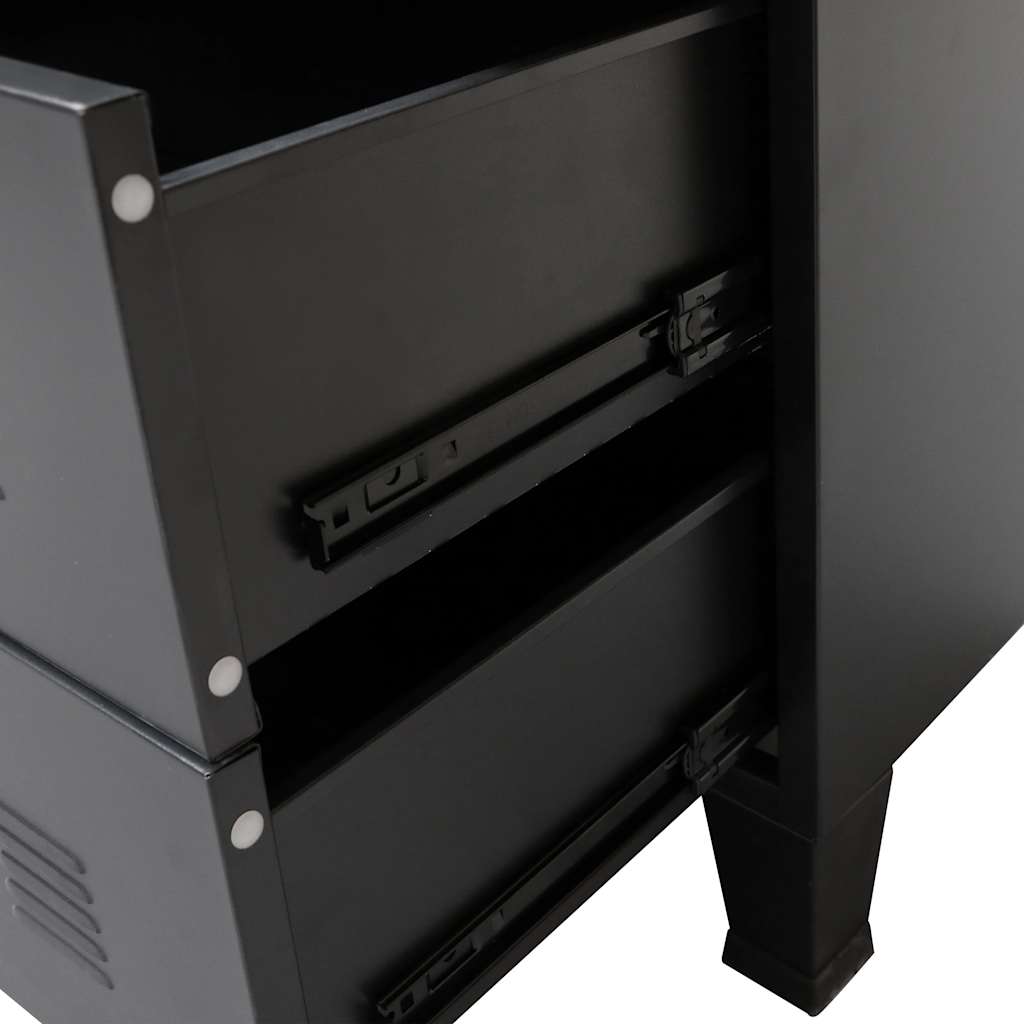 8718475593942_g_en_hd_5 vidaXL Chest of Drawers Metal Industrial Style 78x40x93 cm Black - Image 8
