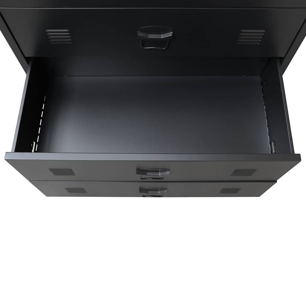 8718475593942_g_en_hd_7 vidaXL Chest of Drawers Metal Industrial Style 78x40x93 cm Black - Image 10