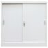 vidaXL Office Cabinet with Sliding Doors Metal 90x40x90 cm Grey - Image 2