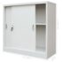 vidaXL Office Cabinet with Sliding Doors Metal 90x40x90 cm Grey - Image 11