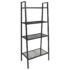 vidaXL Ladder Bookcase 4 Tiers Metal Black
