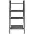 vidaXL Ladder Bookcase 4 Tiers Metal Black - Image 2