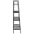 vidaXL Ladder Bookcase 4 Tiers Metal Black - Image 4