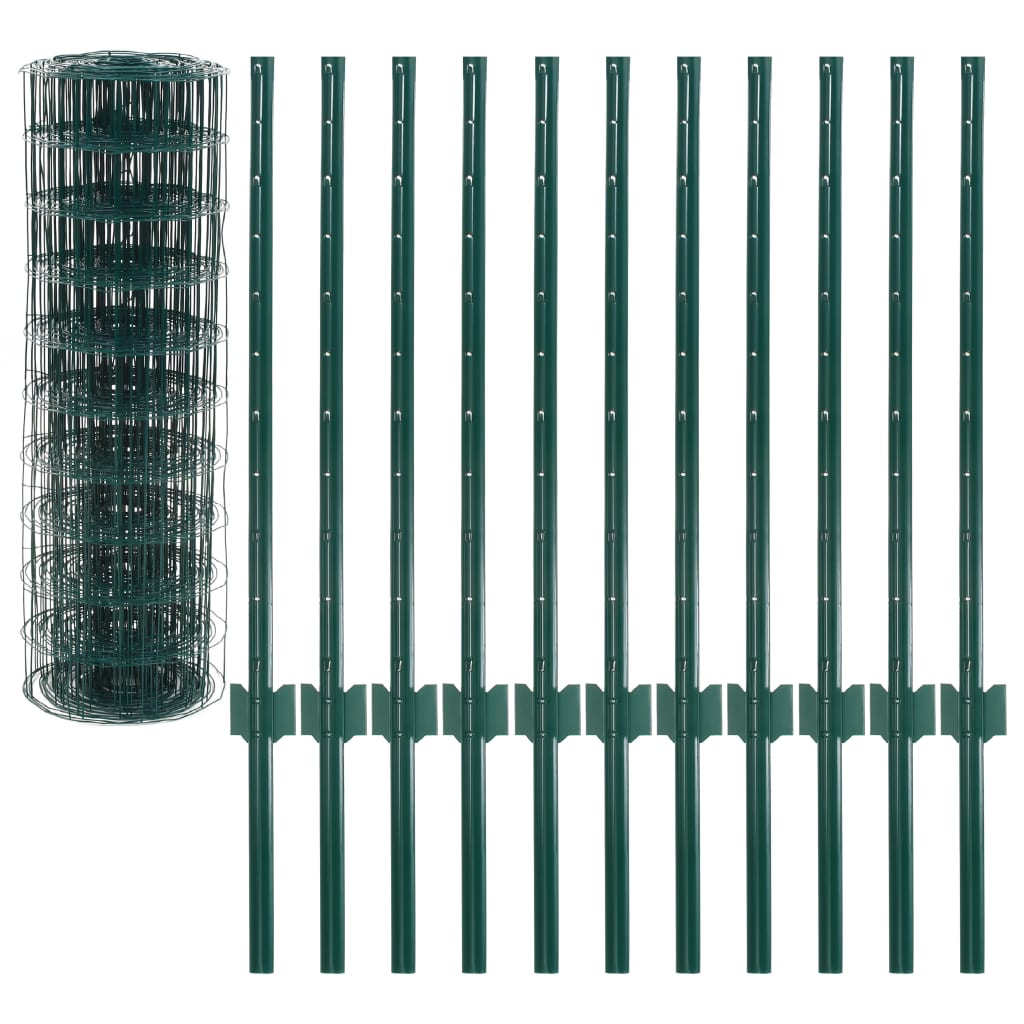 8718475594239_g_en_hd_1 vidaXL Euro Fence Steel 20x0.8 m Green - Image 3