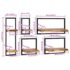 vidaXL Wall Shelf Set 5 Pieces Solid Acacia Wood and Steel - Image 9