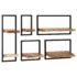 vidaXL Wall Shelf Set 5 Pieces Solid Acacia Wood and Steel - Image 10