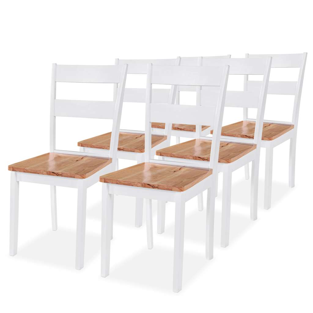 8718475595694_a_en_hd_1 vidaXL Dining Chairs 6 pcs White Solid Rubber Wood - Image 1