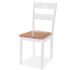 vidaXL Dining Chairs 6 pcs White Solid Rubber Wood - Image 2