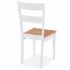 vidaXL Dining Chairs 6 pcs White Solid Rubber Wood - Image 5