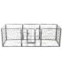 vidaXL Dog Playpen 8 Panels Steel 80x80 cm Black