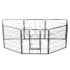 vidaXL Dog Playpen 8 Panels Steel 80x80 cm Black - Image 2