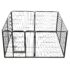 vidaXL Dog Playpen 8 Panels Steel 80x80 cm Black - Image 5