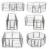 vidaXL Dog Playpen 8 Panels Steel 80x80 cm Black - Image 9