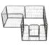 vidaXL Dog Playpen 8 Panels Steel 80x60 cm Black - Image 3