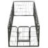 vidaXL Dog Playpen 8 Panels Steel 80x60 cm Black - Image 6
