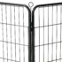 vidaXL Dog Playpen 8 Panels Steel 80x60 cm Black - Image 7
