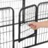 vidaXL Dog Playpen 8 Panels Steel 80x60 cm Black - Image 8