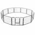 vidaXL Dog Playpen 12 Panels Steel 80x60 cm Black - Image 4