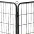 vidaXL Dog Playpen 12 Panels Steel 80x60 cm Black - Image 7