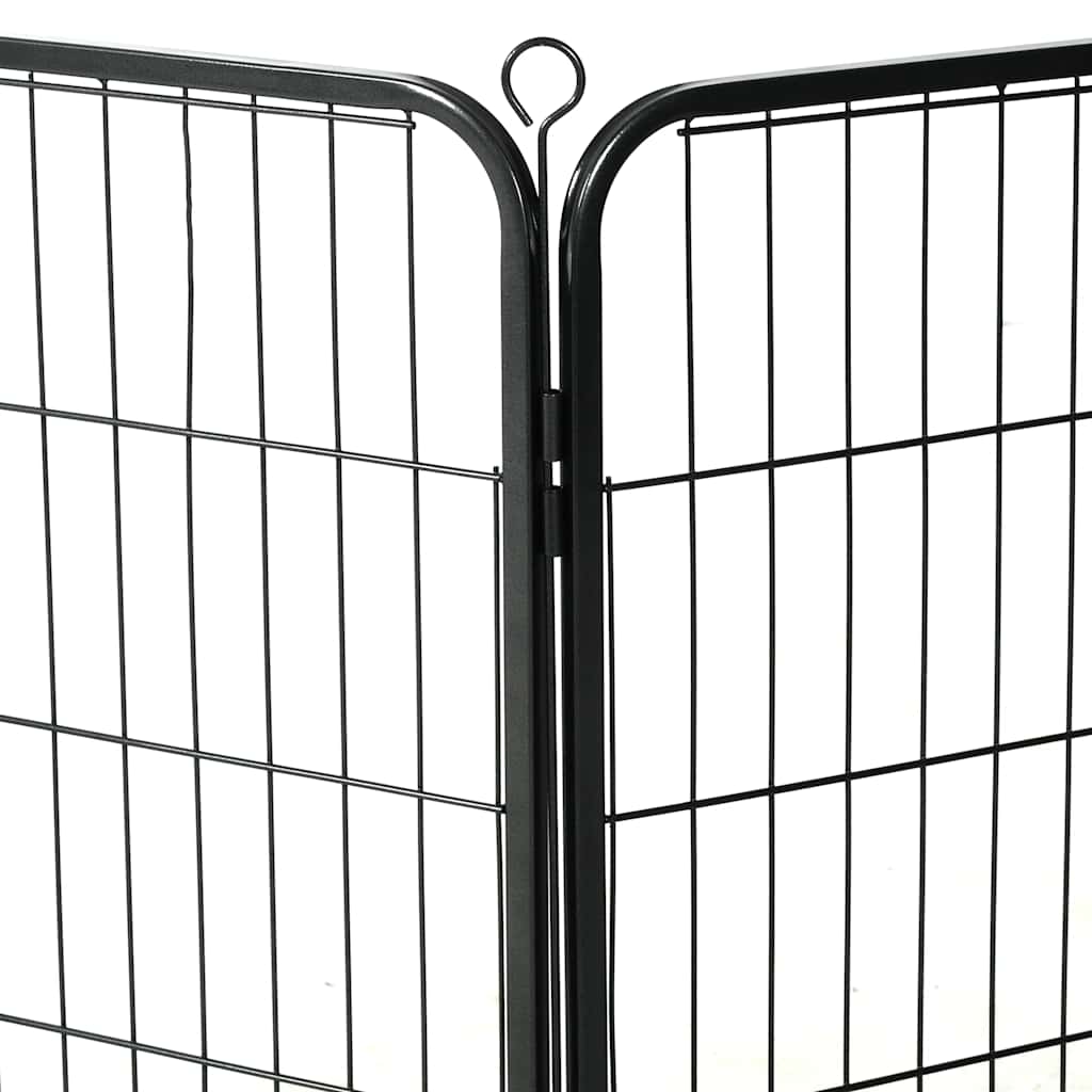 8718475596479_g_en_hd_6 vidaXL Dog Playpen 12 Panels Steel 80x60 cm Black - Image 7